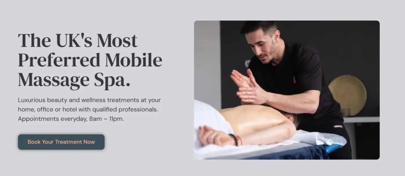 Mobile spa relax Web Design